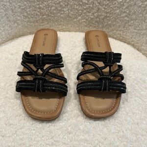 LC Lauren Conrad Black Strappy Sandals